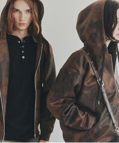 tk.TAKEO KIKUCHI / ティーケー タケオキクチ パーカー | ヴィンテージライクプリント ジップパーカー