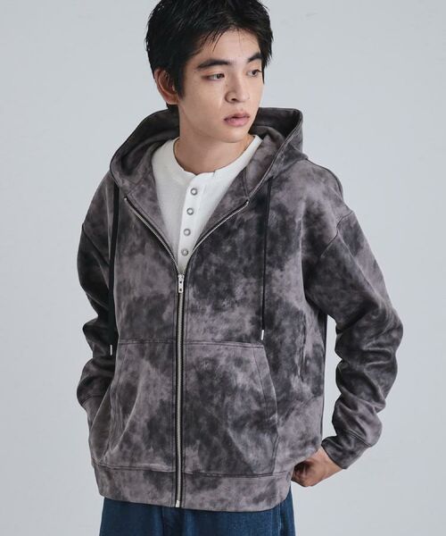 tk.TAKEO KIKUCHI / ティーケー タケオキクチ パーカー | ヴィンテージライクプリント ジップパーカー | 詳細12