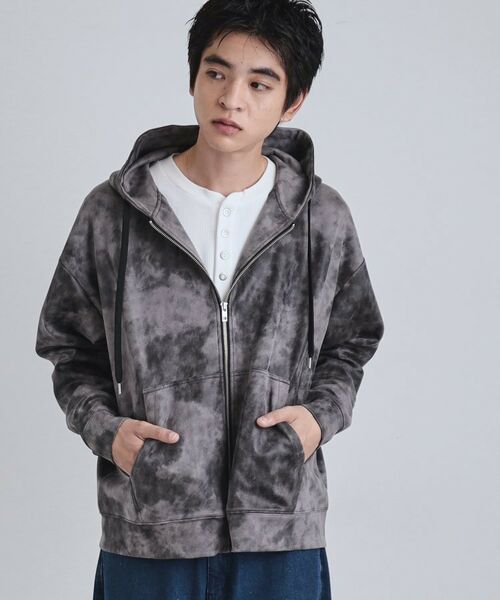 tk.TAKEO KIKUCHI / ティーケー タケオキクチ パーカー | ヴィンテージライクプリント ジップパーカー | 詳細13