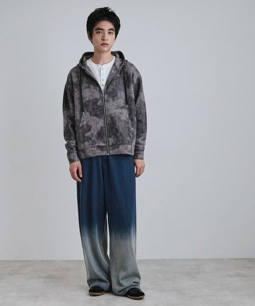 tk.TAKEO KIKUCHI / ティーケー タケオキクチ パーカー | ヴィンテージライクプリント ジップパーカー | 詳細14