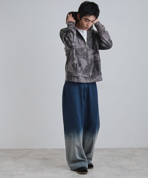 tk.TAKEO KIKUCHI / ティーケー タケオキクチ パーカー | ヴィンテージライクプリント ジップパーカー | 詳細15