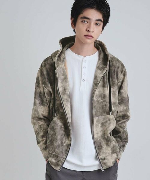 tk.TAKEO KIKUCHI / ティーケー タケオキクチ パーカー | ヴィンテージライクプリント ジップパーカー | 詳細2