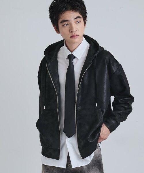 tk.TAKEO KIKUCHI / ティーケー タケオキクチ パーカー | ヴィンテージライクプリント ジップパーカー | 詳細21