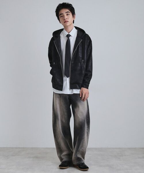 tk.TAKEO KIKUCHI / ティーケー タケオキクチ パーカー | ヴィンテージライクプリント ジップパーカー | 詳細22