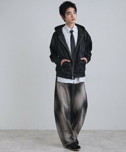 tk.TAKEO KIKUCHI / ティーケー タケオキクチ パーカー | ヴィンテージライクプリント ジップパーカー | 詳細23