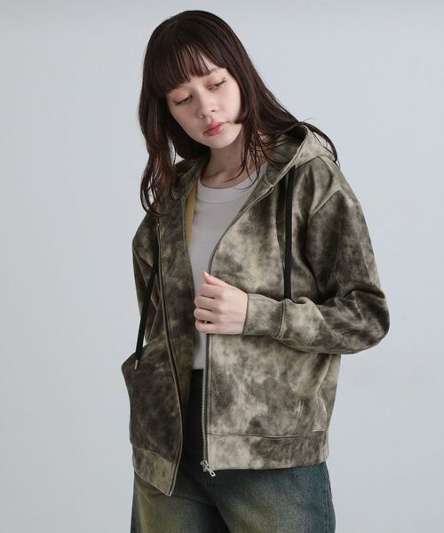 tk.TAKEO KIKUCHI / ティーケー タケオキクチ パーカー | ヴィンテージライクプリント ジップパーカー | 詳細7
