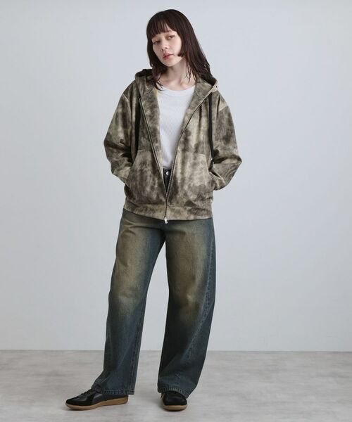 tk.TAKEO KIKUCHI / ティーケー タケオキクチ パーカー | ヴィンテージライクプリント ジップパーカー | 詳細8