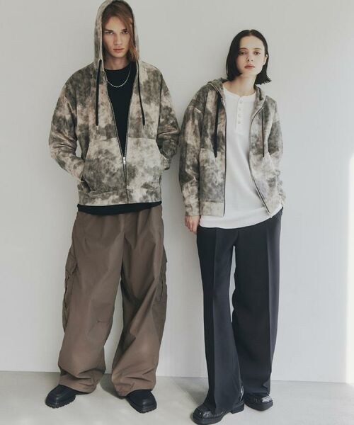 tk.TAKEO KIKUCHI / ティーケー タケオキクチ パーカー | ヴィンテージライクプリント ジップパーカー | 詳細9