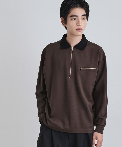 tk.TAKEO KIKUCHI / ティーケー タケオキクチ ポロシャツ | ポロ衿ハーフジップ | 詳細10