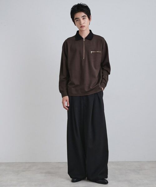 tk.TAKEO KIKUCHI / ティーケー タケオキクチ ポロシャツ | ポロ衿ハーフジップ | 詳細12