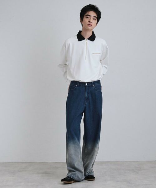 tk.TAKEO KIKUCHI / ティーケー タケオキクチ ポロシャツ | ポロ衿ハーフジップ | 詳細4