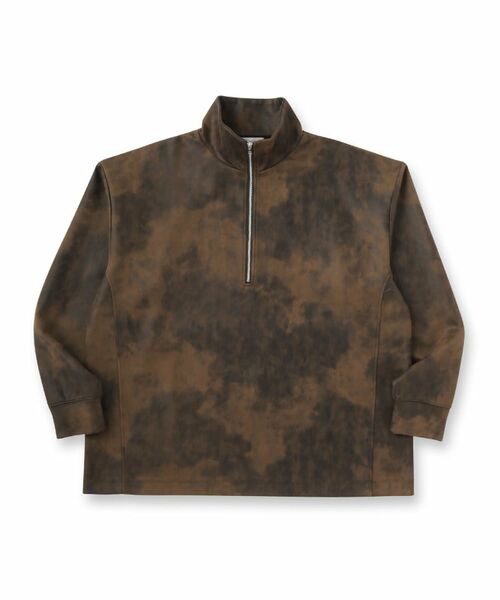 tk.TAKEO KIKUCHI / ティーケー タケオキクチ カットソー | ヴィンテージライクプリント ハーフジッププルオーバー | 詳細1