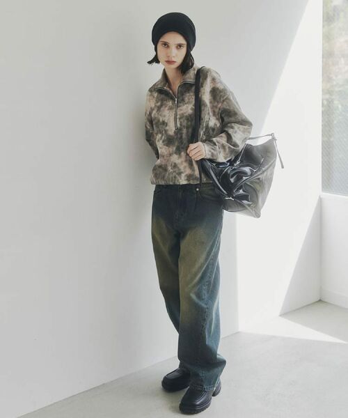 tk.TAKEO KIKUCHI / ティーケー タケオキクチ カットソー | ヴィンテージライクプリント ハーフジッププルオーバー | 詳細10