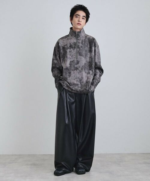 tk.TAKEO KIKUCHI / ティーケー タケオキクチ カットソー | ヴィンテージライクプリント ハーフジッププルオーバー | 詳細16