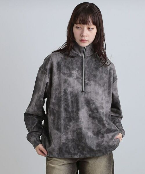 tk.TAKEO KIKUCHI / ティーケー タケオキクチ カットソー | ヴィンテージライクプリント ハーフジッププルオーバー | 詳細18