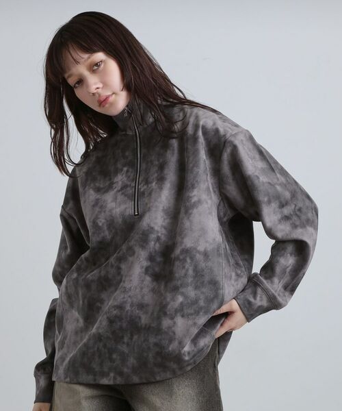 tk.TAKEO KIKUCHI / ティーケー タケオキクチ カットソー | ヴィンテージライクプリント ハーフジッププルオーバー | 詳細19