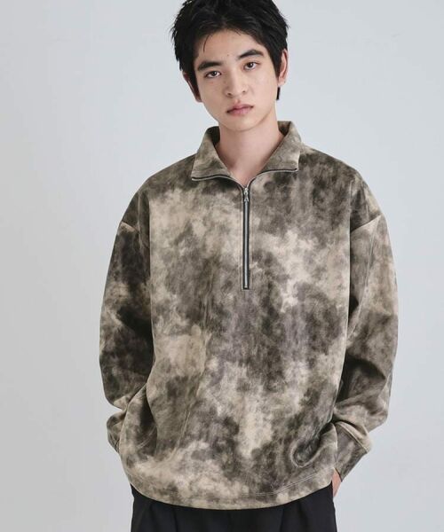 tk.TAKEO KIKUCHI / ティーケー タケオキクチ カットソー | ヴィンテージライクプリント ハーフジッププルオーバー | 詳細2