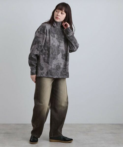 tk.TAKEO KIKUCHI / ティーケー タケオキクチ カットソー | ヴィンテージライクプリント ハーフジッププルオーバー | 詳細20