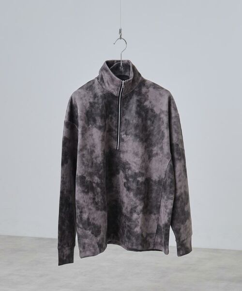 tk.TAKEO KIKUCHI / ティーケー タケオキクチ カットソー | ヴィンテージライクプリント ハーフジッププルオーバー | 詳細25