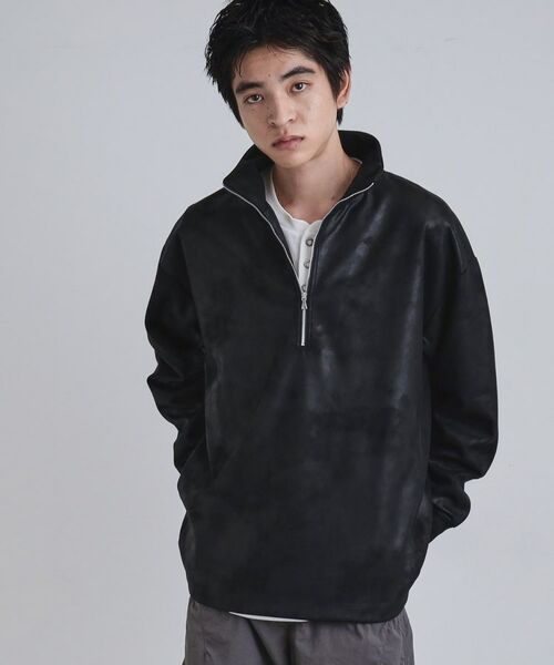 tk.TAKEO KIKUCHI / ティーケー タケオキクチ カットソー | ヴィンテージライクプリント ハーフジッププルオーバー | 詳細27