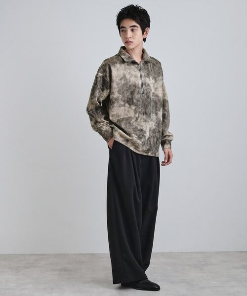 tk.TAKEO KIKUCHI / ティーケー タケオキクチ カットソー | ヴィンテージライクプリント ハーフジッププルオーバー | 詳細5