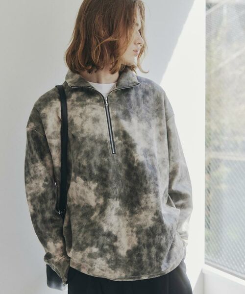 tk.TAKEO KIKUCHI / ティーケー タケオキクチ カットソー | ヴィンテージライクプリント ハーフジッププルオーバー | 詳細8