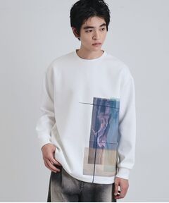 tk.TAKEO KIKUCHI / ティーケー タケオキクチ カットソー | 長袖 サイドスタックプリントカットソー