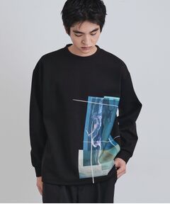 tk.TAKEO KIKUCHI / ティーケー タケオキクチ カットソー | 長袖 サイドスタックプリントカットソー