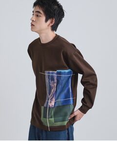 tk.TAKEO KIKUCHI / ティーケー タケオキクチ カットソー | 長袖 サイドスタックプリントカットソー