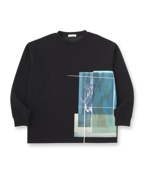 tk.TAKEO KIKUCHI / ティーケー タケオキクチ カットソー | 長袖 サイドスタックプリントカットソー | 詳細1