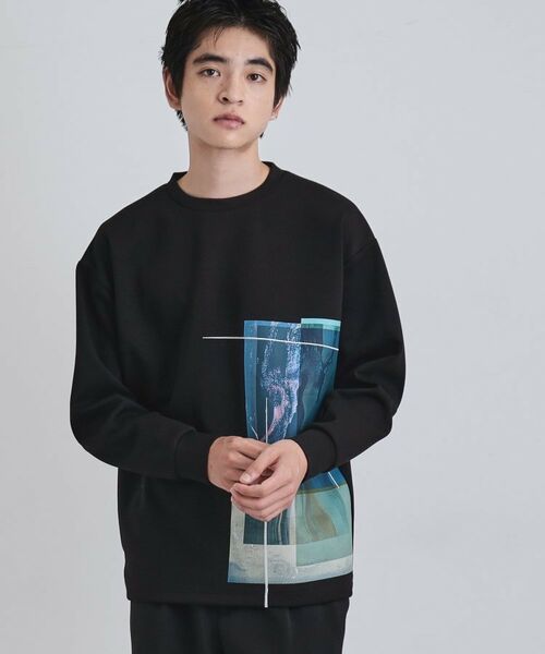 tk.TAKEO KIKUCHI / ティーケー タケオキクチ カットソー | 長袖 サイドスタックプリントカットソー | 詳細6