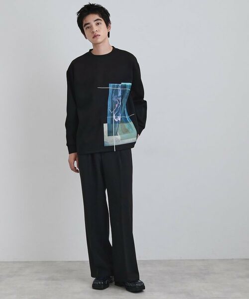 tk.TAKEO KIKUCHI / ティーケー タケオキクチ カットソー | 長袖 サイドスタックプリントカットソー | 詳細8