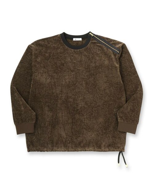 tk.TAKEO KIKUCHI / ティーケー タケオキクチ カットソー | クラッシュベロアカットソー | 詳細1