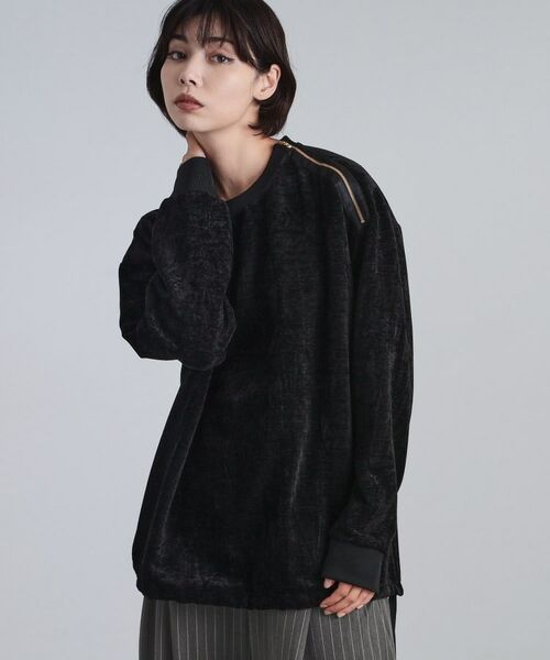 tk.TAKEO KIKUCHI / ティーケー タケオキクチ カットソー | クラッシュベロアカットソー | 詳細12