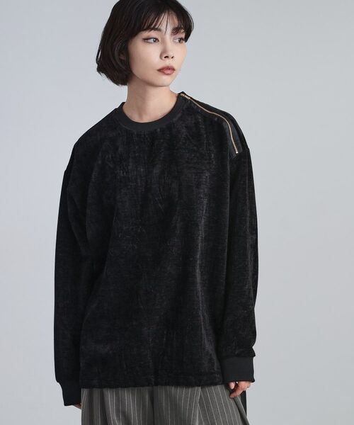 tk.TAKEO KIKUCHI / ティーケー タケオキクチ カットソー | クラッシュベロアカットソー | 詳細13