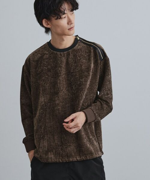 tk.TAKEO KIKUCHI / ティーケー タケオキクチ カットソー | クラッシュベロアカットソー | 詳細16