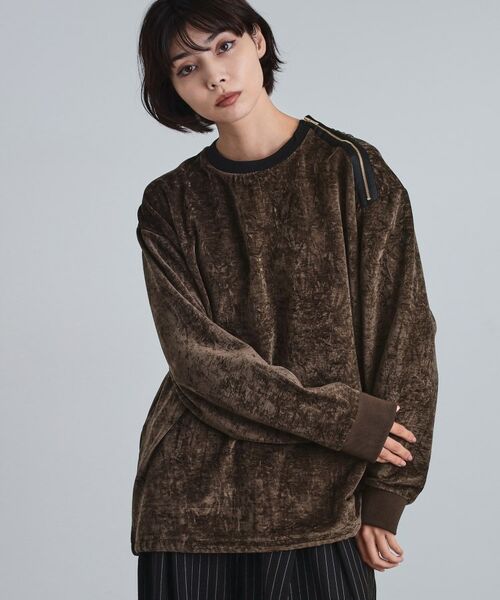 tk.TAKEO KIKUCHI / ティーケー タケオキクチ カットソー | クラッシュベロアカットソー | 詳細20
