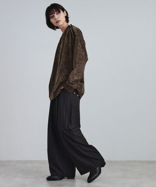 tk.TAKEO KIKUCHI / ティーケー タケオキクチ カットソー | クラッシュベロアカットソー | 詳細21