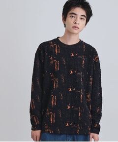 tk.TAKEO KIKUCHI / ティーケー タケオキクチ カットソー | アブストラクトふくれジャカードプルオーバー