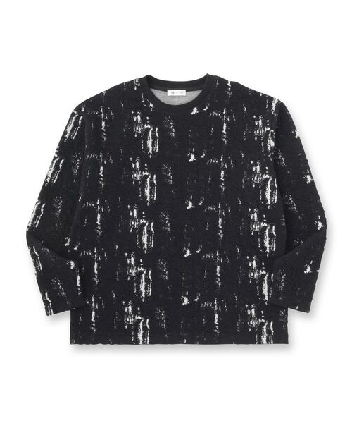 tk.TAKEO KIKUCHI / ティーケー タケオキクチ カットソー | アブストラクトふくれジャカードプルオーバー | 詳細1