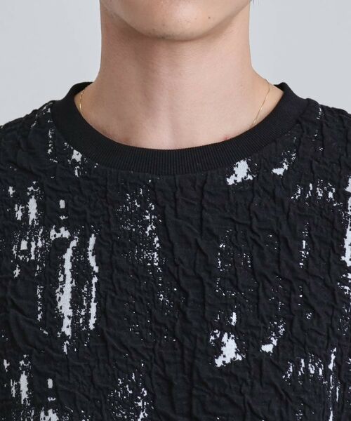 tk.TAKEO KIKUCHI / ティーケー タケオキクチ カットソー | アブストラクトふくれジャカードプルオーバー | 詳細13