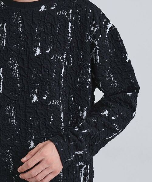 tk.TAKEO KIKUCHI / ティーケー タケオキクチ カットソー | アブストラクトふくれジャカードプルオーバー | 詳細14