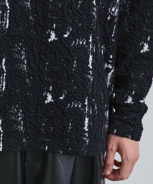 tk.TAKEO KIKUCHI / ティーケー タケオキクチ カットソー | アブストラクトふくれジャカードプルオーバー | 詳細15