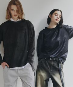 tk.TAKEO KIKUCHI / ティーケー タケオキクチ カットソー | ヴィンテージライクプリント クルーネックカットソー