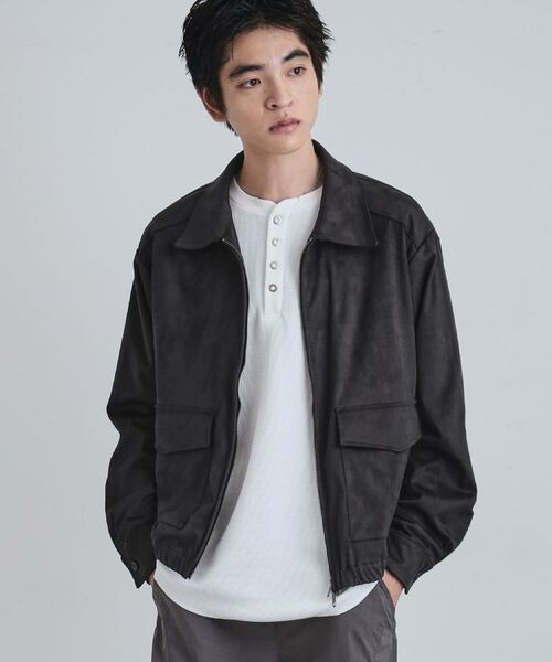 tk.TAKEO KIKUCHI / ティーケー タケオキクチ レザーブルゾン・ジャケット | フェイクスエードシャツアウター | 詳細12