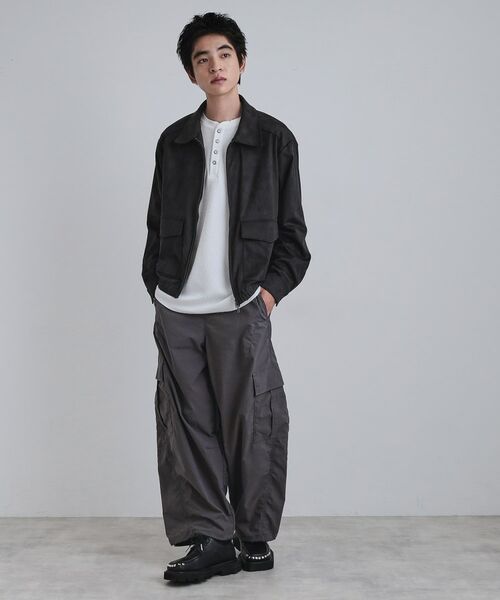 tk.TAKEO KIKUCHI / ティーケー タケオキクチ レザーブルゾン・ジャケット | フェイクスエードシャツアウター | 詳細14