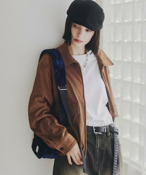 tk.TAKEO KIKUCHI / ティーケー タケオキクチ レザーブルゾン・ジャケット | フェイクスエードシャツアウター | 詳細20