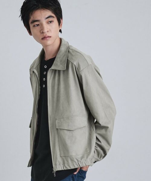 tk.TAKEO KIKUCHI / ティーケー タケオキクチ レザーブルゾン・ジャケット | フェイクスエードシャツアウター | 詳細3