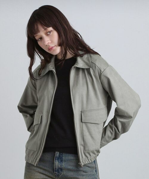 tk.TAKEO KIKUCHI / ティーケー タケオキクチ レザーブルゾン・ジャケット | フェイクスエードシャツアウター | 詳細6