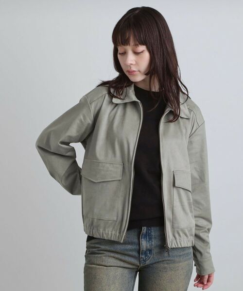 tk.TAKEO KIKUCHI / ティーケー タケオキクチ レザーブルゾン・ジャケット | フェイクスエードシャツアウター | 詳細7